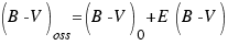 (B-V)_{oss}= (B-V)_0 + E(B-V)